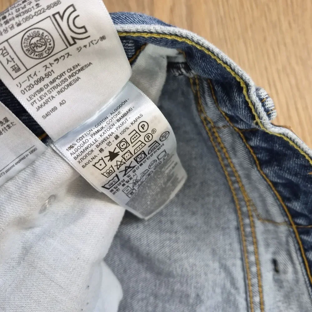 Vintage Levis 505 Jeans Mens 38x30 Blue Denim Cowboy Stretch Pants Y2K
